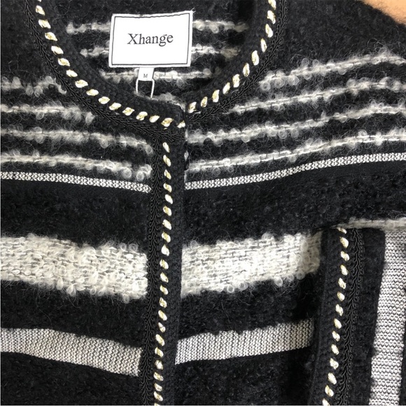 Mohair Wool Blend Cardigan Jacket Lightweight Luxury Chanel-like Shacket Medium - Picture 5 of 11